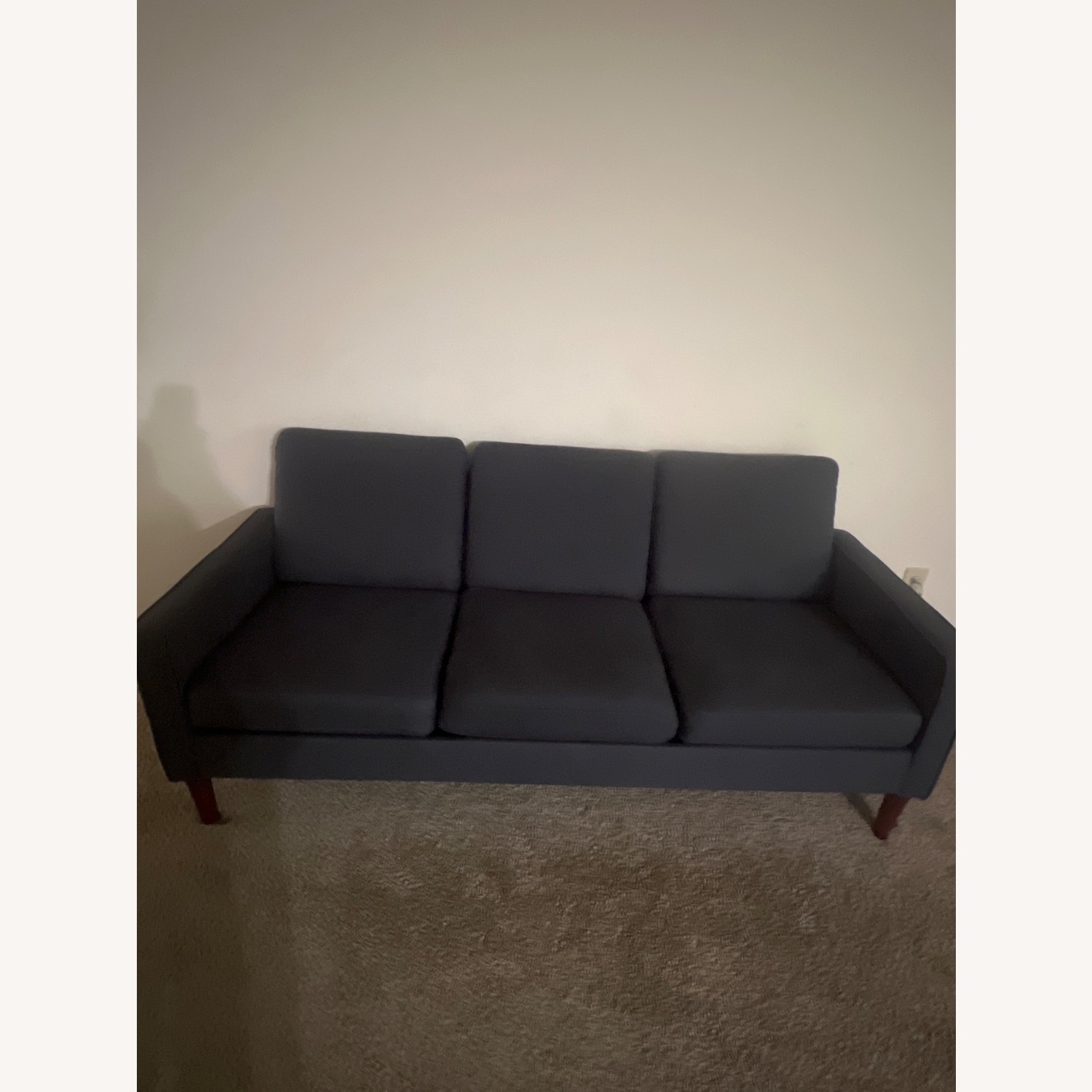 Dark Gray Fabric 3+ Seater Sofa - image-1