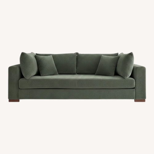 Used Wayfair Alcantara Green Corduroy 3+ Seater Sofa for sale on AptDeco