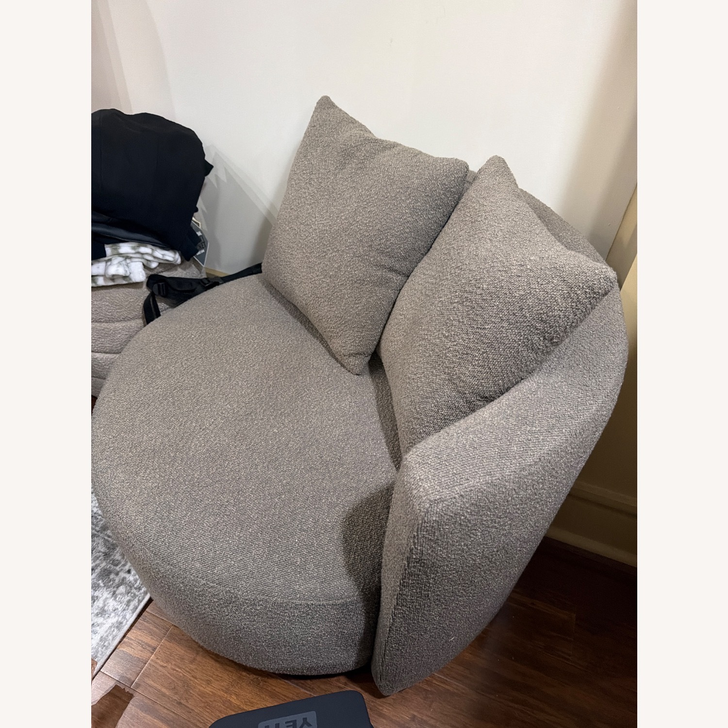 At Home Dark Gray Accent Chair - image-2