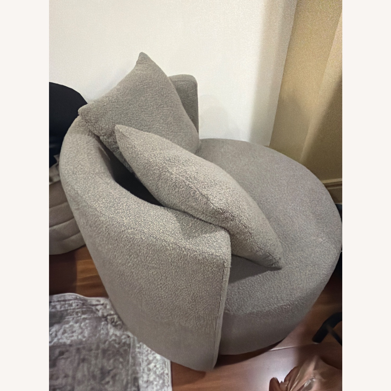 At Home Dark Gray Accent Chair - image-4