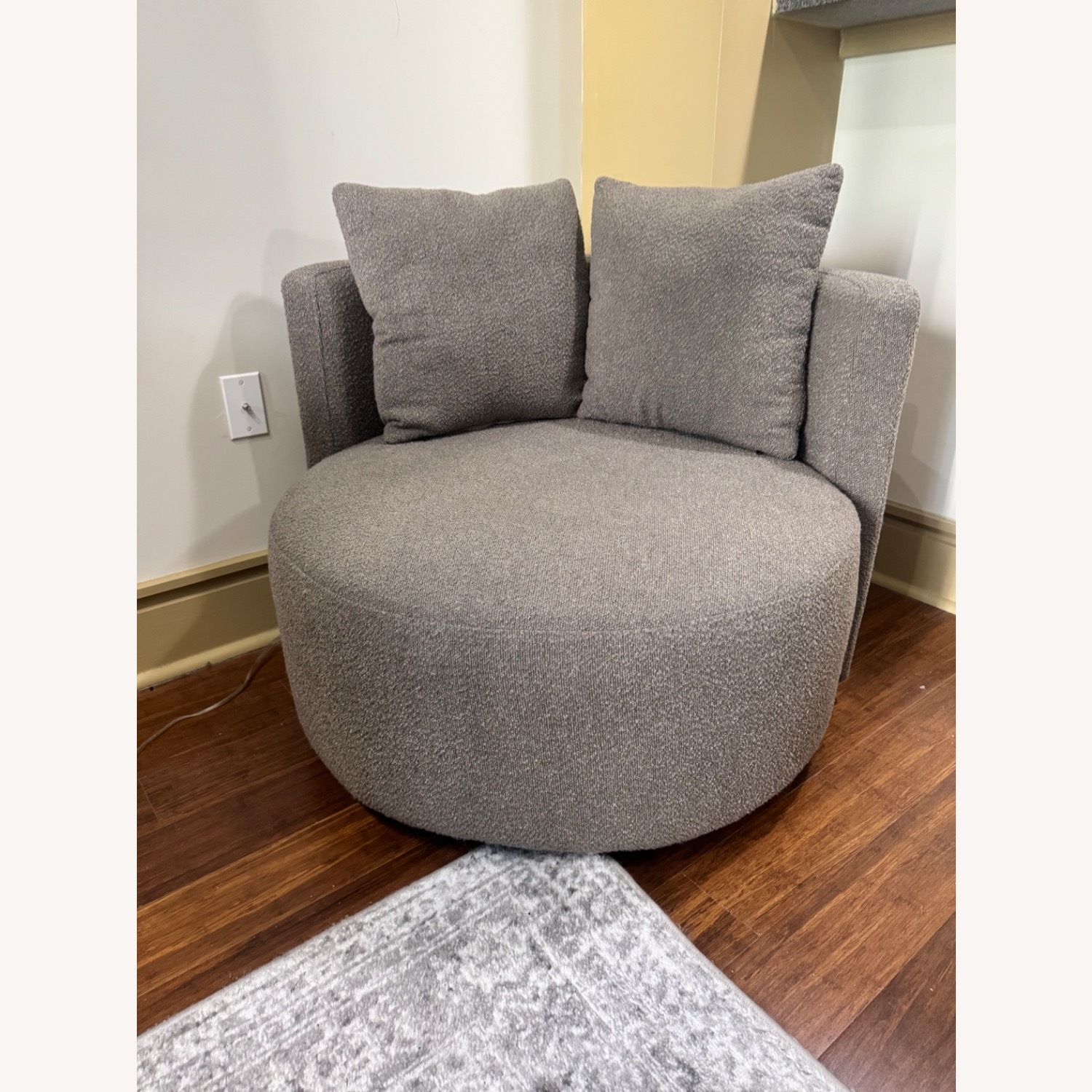 At Home Dark Gray Accent Chair - image-1