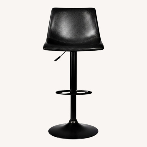 Used Wayfair Halima Black Faux Leather Stools for sale on AptDeco