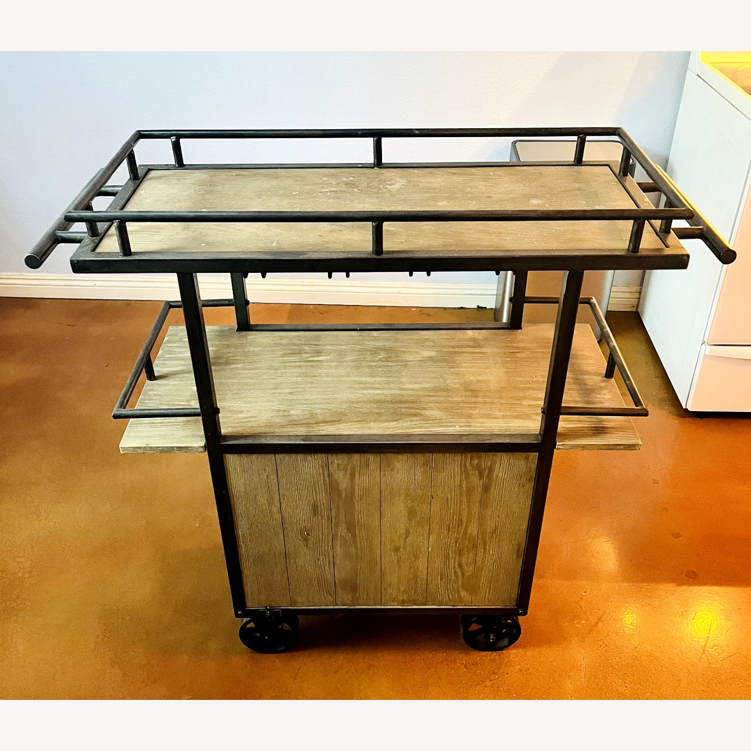 Vintage Rolling Bar Cart - image-4