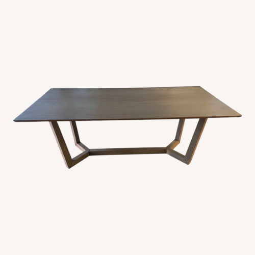 Used Light Gray Oak Dining Table for sale on AptDeco