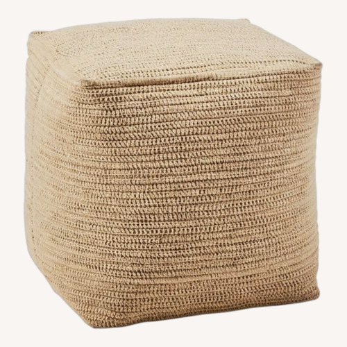 Used West Elm Dori Indoor/Outdoor Pouf for sale on AptDeco