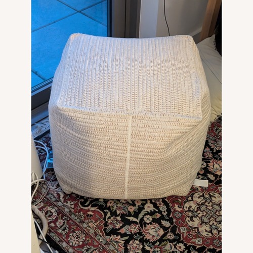 Used West Elm Dori Indoor/Outdoor Pouf for sale on AptDeco
