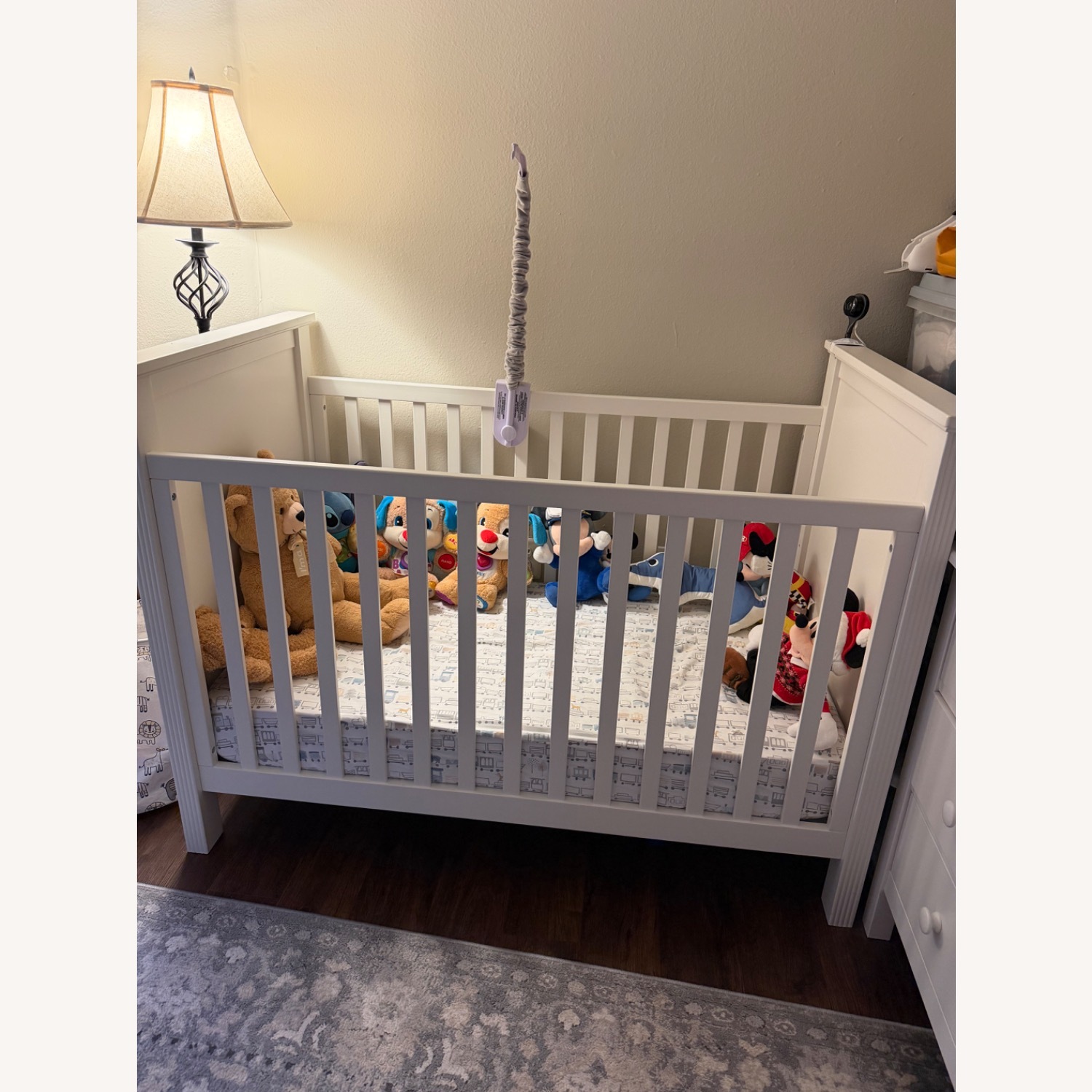 Leo White Wood Crib - image-3