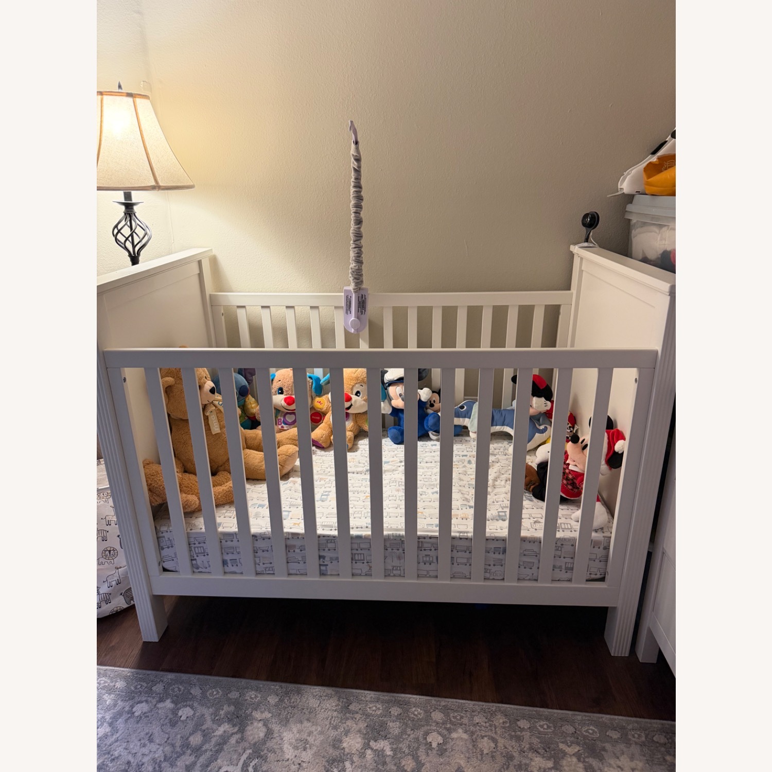 Leo White Wood Crib - image-2