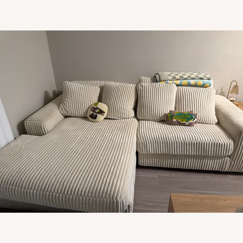 Used Ashley Furniture Natural 2 Piece Sectional for sale on AptDeco