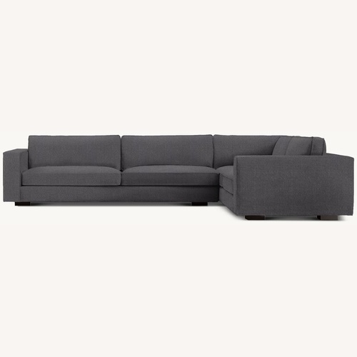 Used Restoration Hardware Maddox Dark Gray 2 Piece Sectional for sale on AptDeco