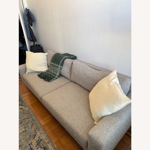 Used West Elm Light Gray Fabric 2 Seater Sofa for sale on AptDeco