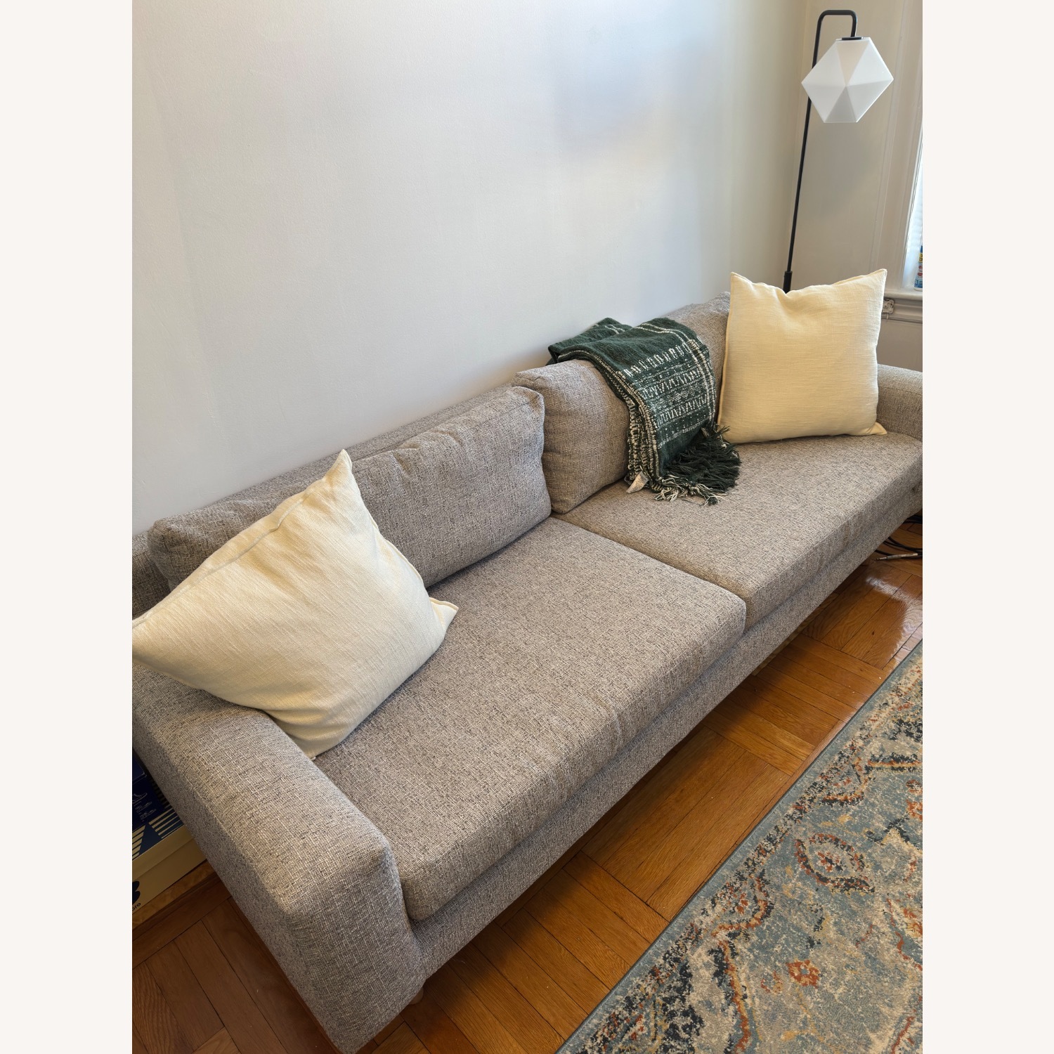 West Elm Light Gray Fabric 2 Seater Sofa - image-3