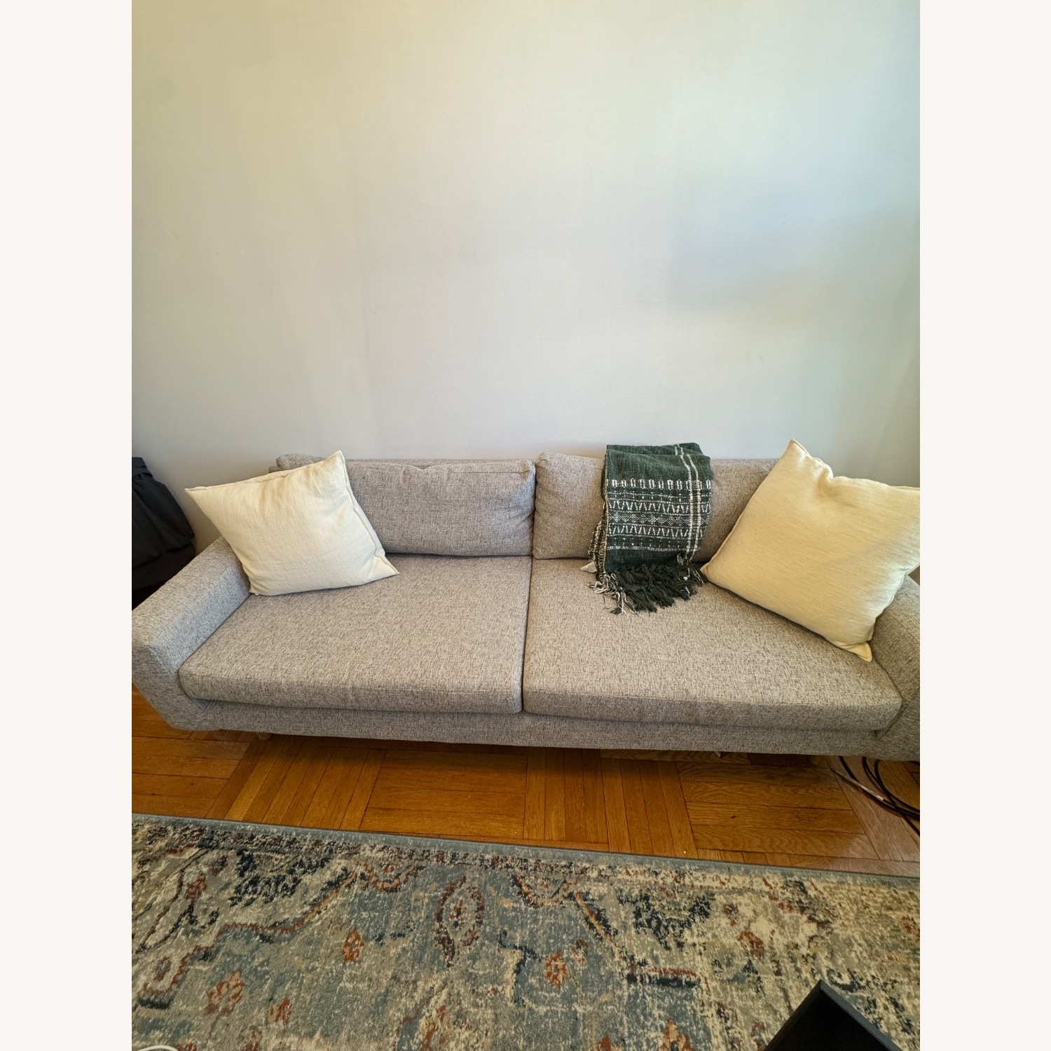 West Elm Light Gray Fabric 2 Seater Sofa - image-2
