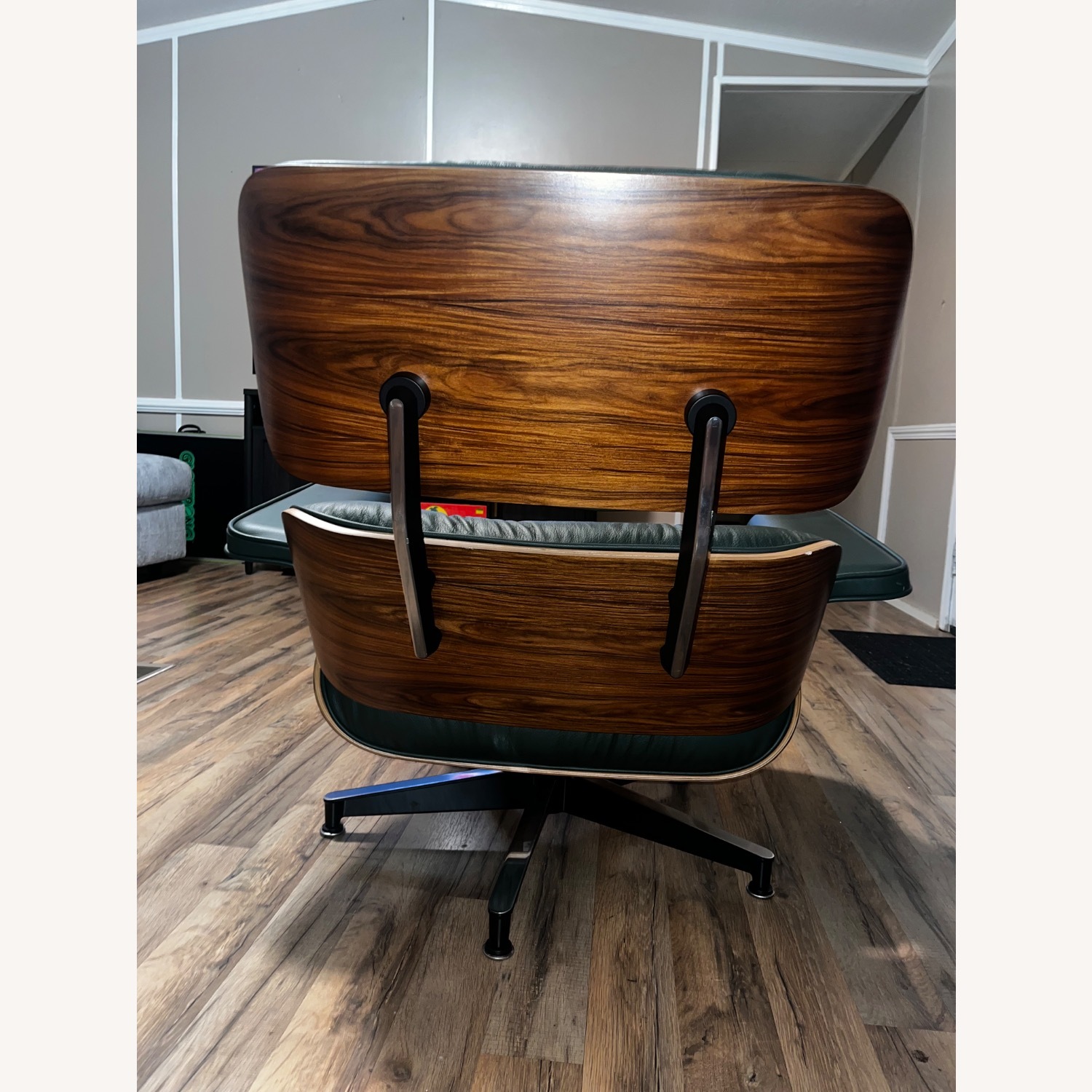 Herman Miller Green Leather Armchair - image-4