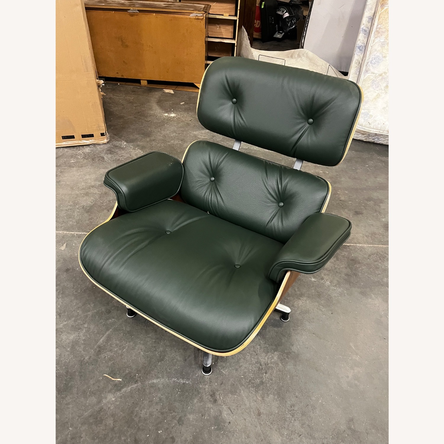 Herman Miller Green Leather Armchair - image-5