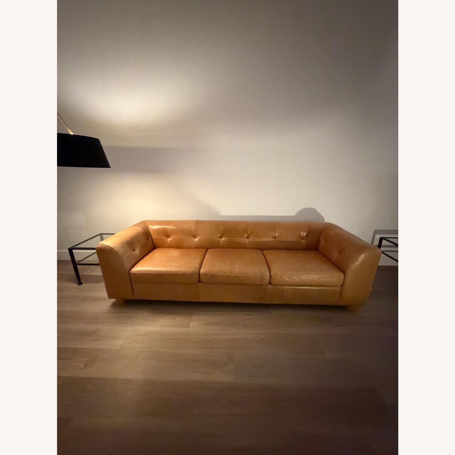 CB2 Kotka Light Brown Leather 3+ Seater Sofa - image-2