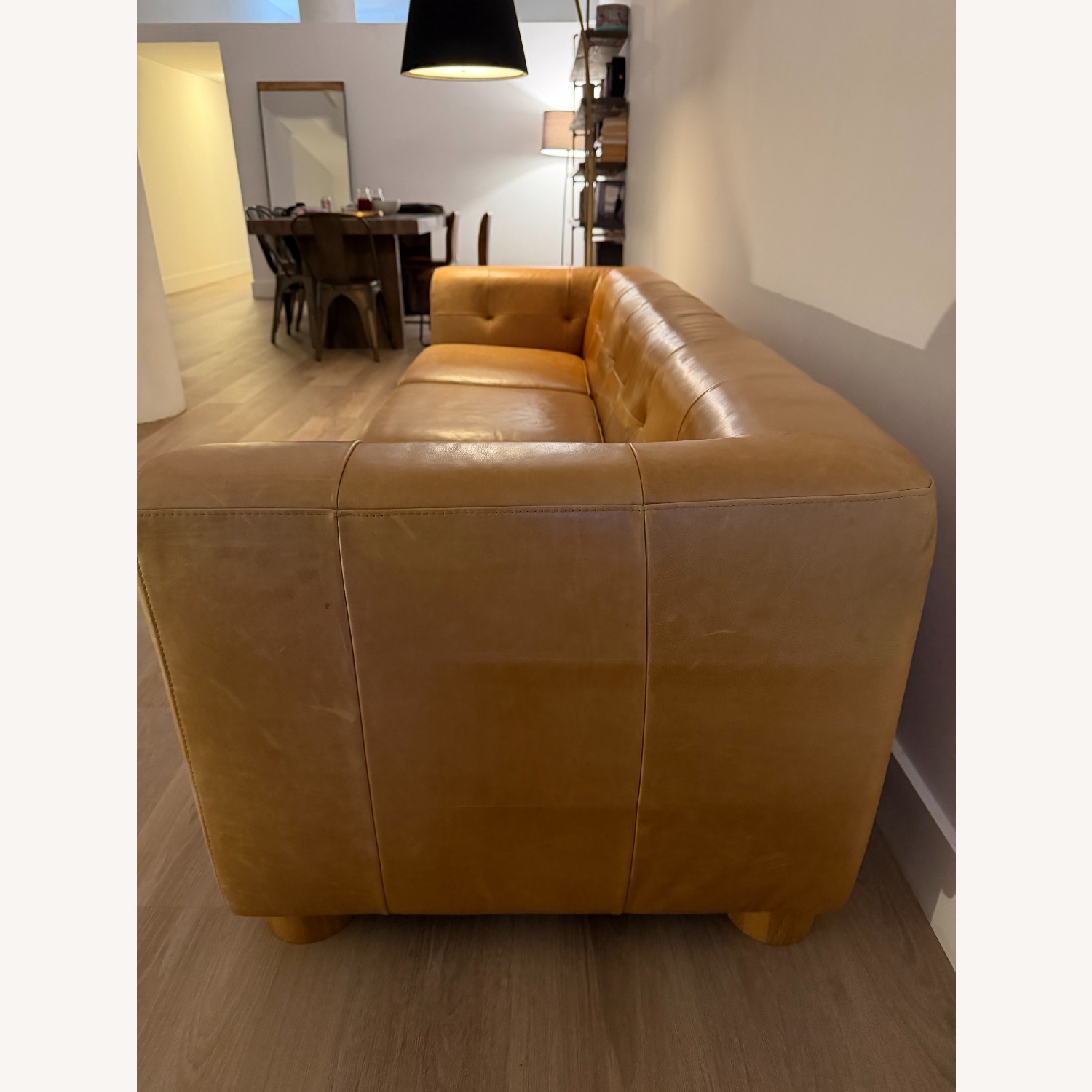 CB2 Kotka Light Brown Leather 3+ Seater Sofa - image-3