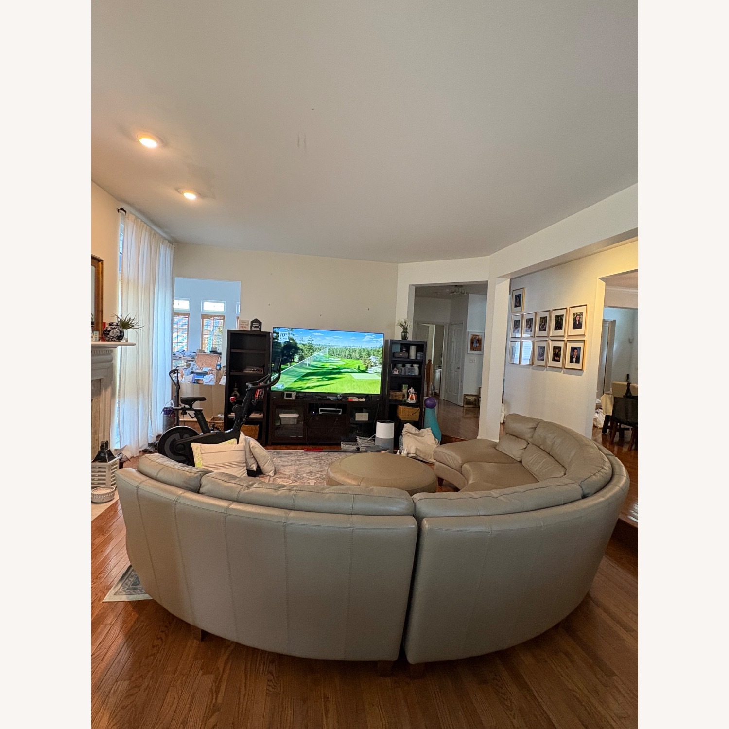 Chateau D'ax Beige Leather 3+ Piece Sectional - image-6