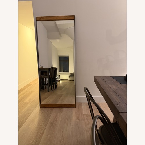 Used West Elm industrial Floor Mirror Mango Wood for sale on AptDeco