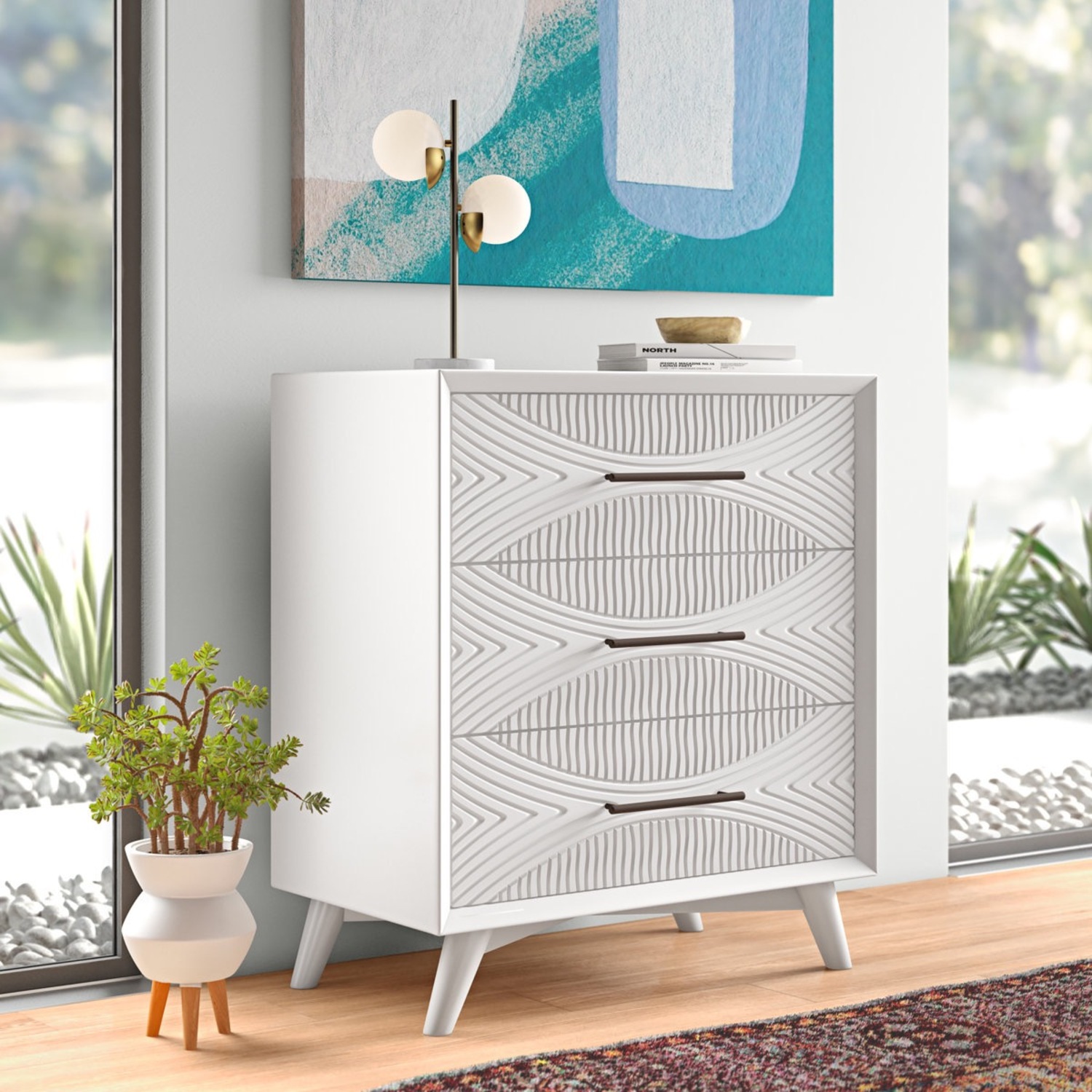 AllModern White Wood Dresser - image-3