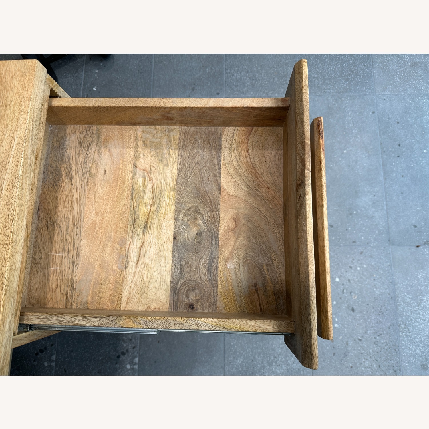 West Elm Industrial Light Brown Wood Desk - image-5