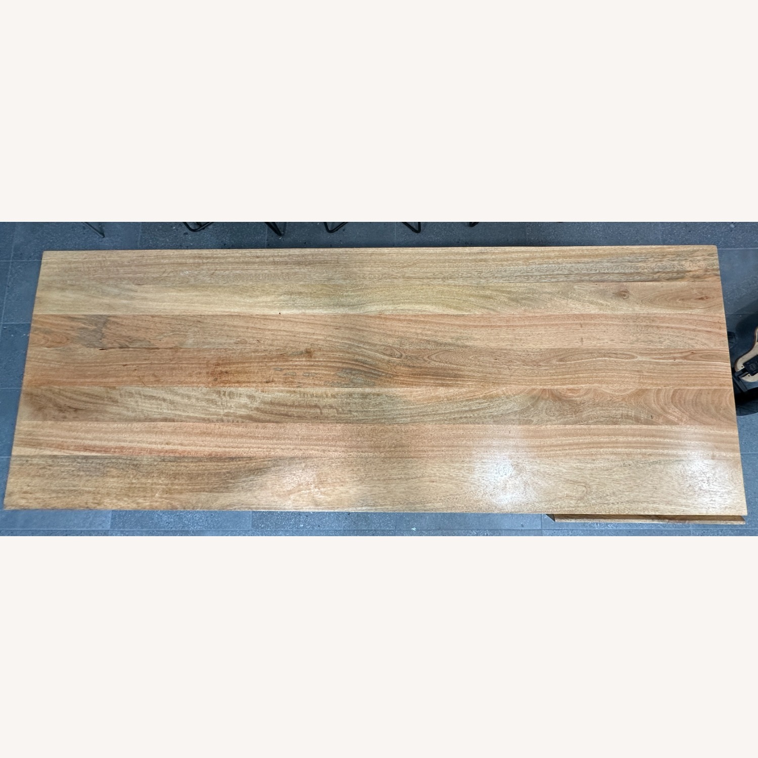 West Elm Industrial Light Brown Wood Desk - image-3