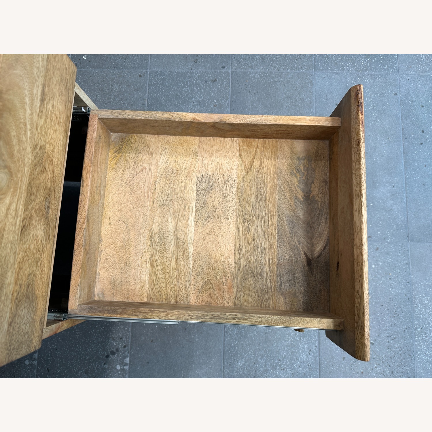 West Elm Industrial Light Brown Wood Desk - image-4