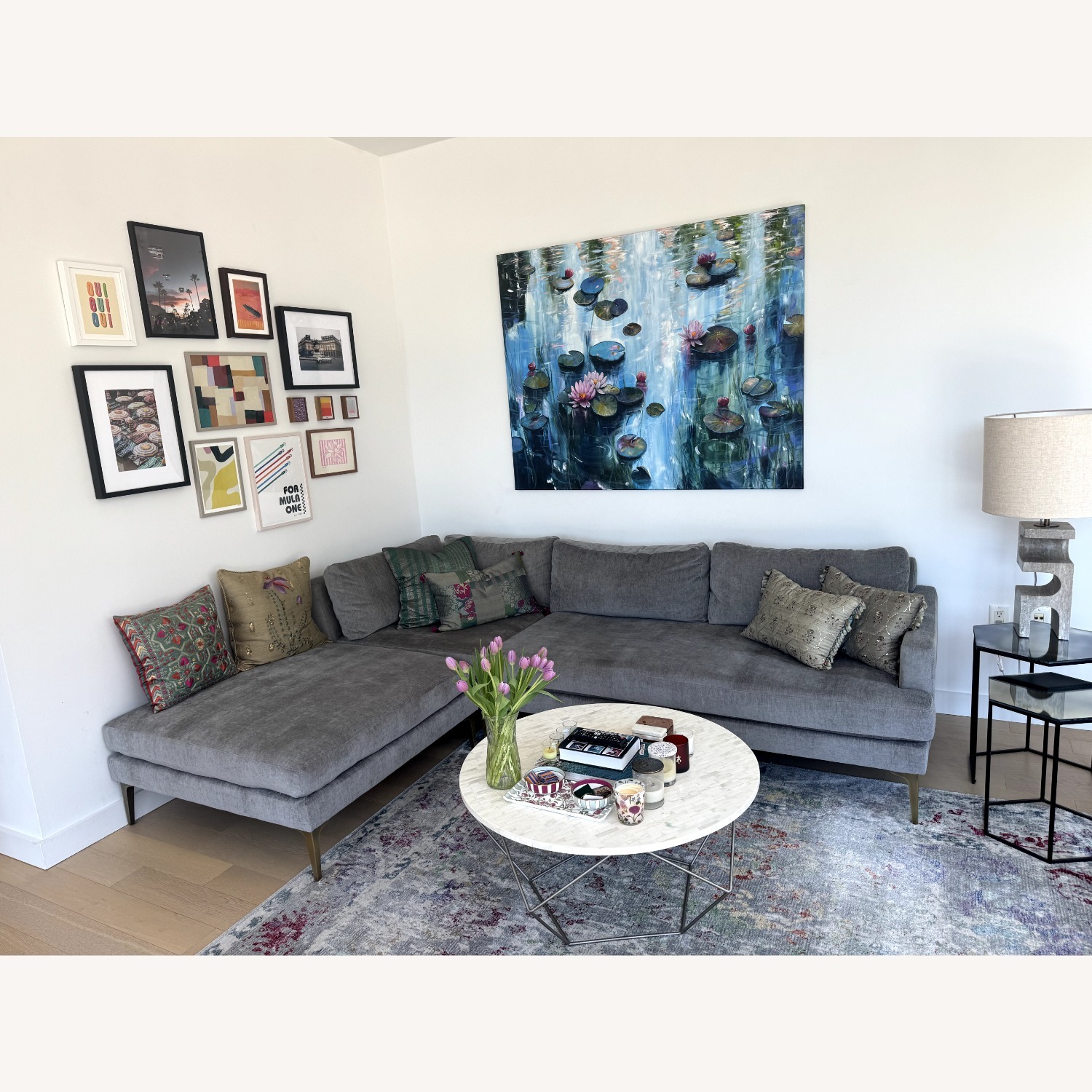 West Elm Couch - 3-Piece L Sectional - image-3