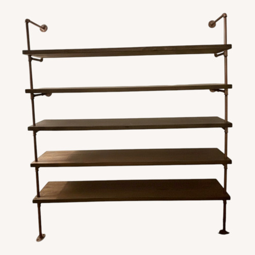 Used Etsy Dark Brown Wood Wall Shelf for sale on AptDeco