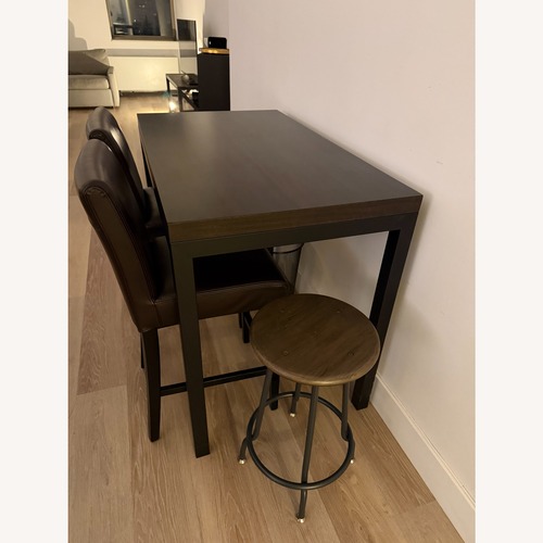 Used Crate & Barrel Brown Wood Dining Table & Chairs for sale on AptDeco