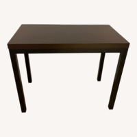 Crate & Barrel Brown Wood Dining Table & Chairs