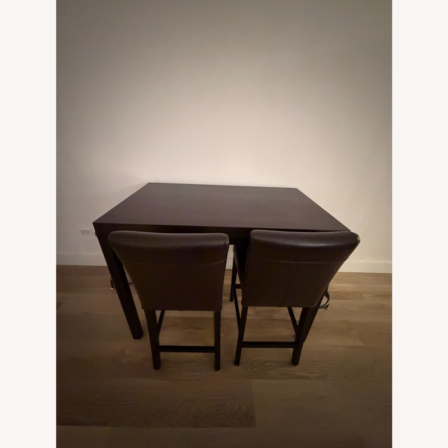 Crate & Barrel Brown Wood Dining Table & Chairs - image-2