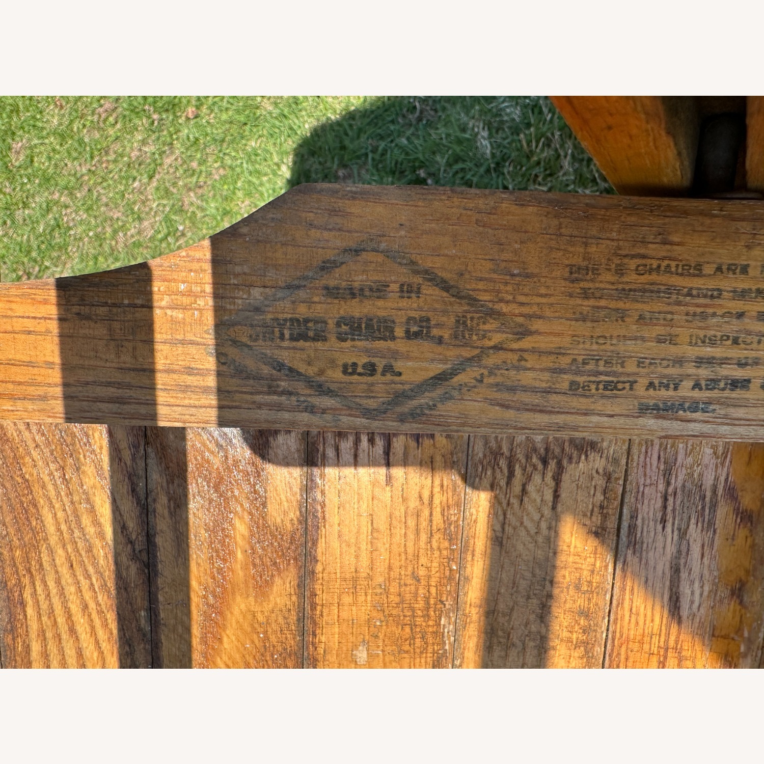 Pair of Synder Wood Vintage Folding Chairs - image-4