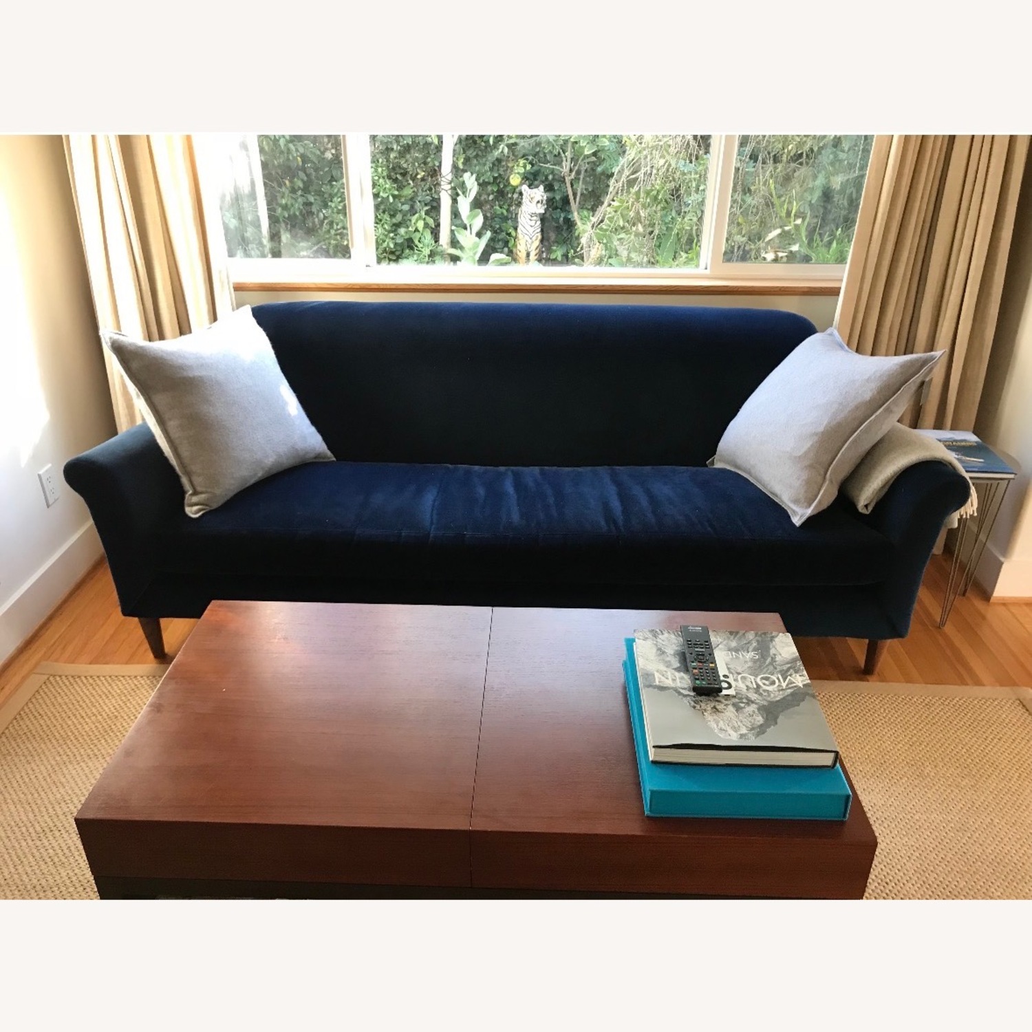 Crate & Barrel Cullen II Roll Arm Velvet Sofa - image-2