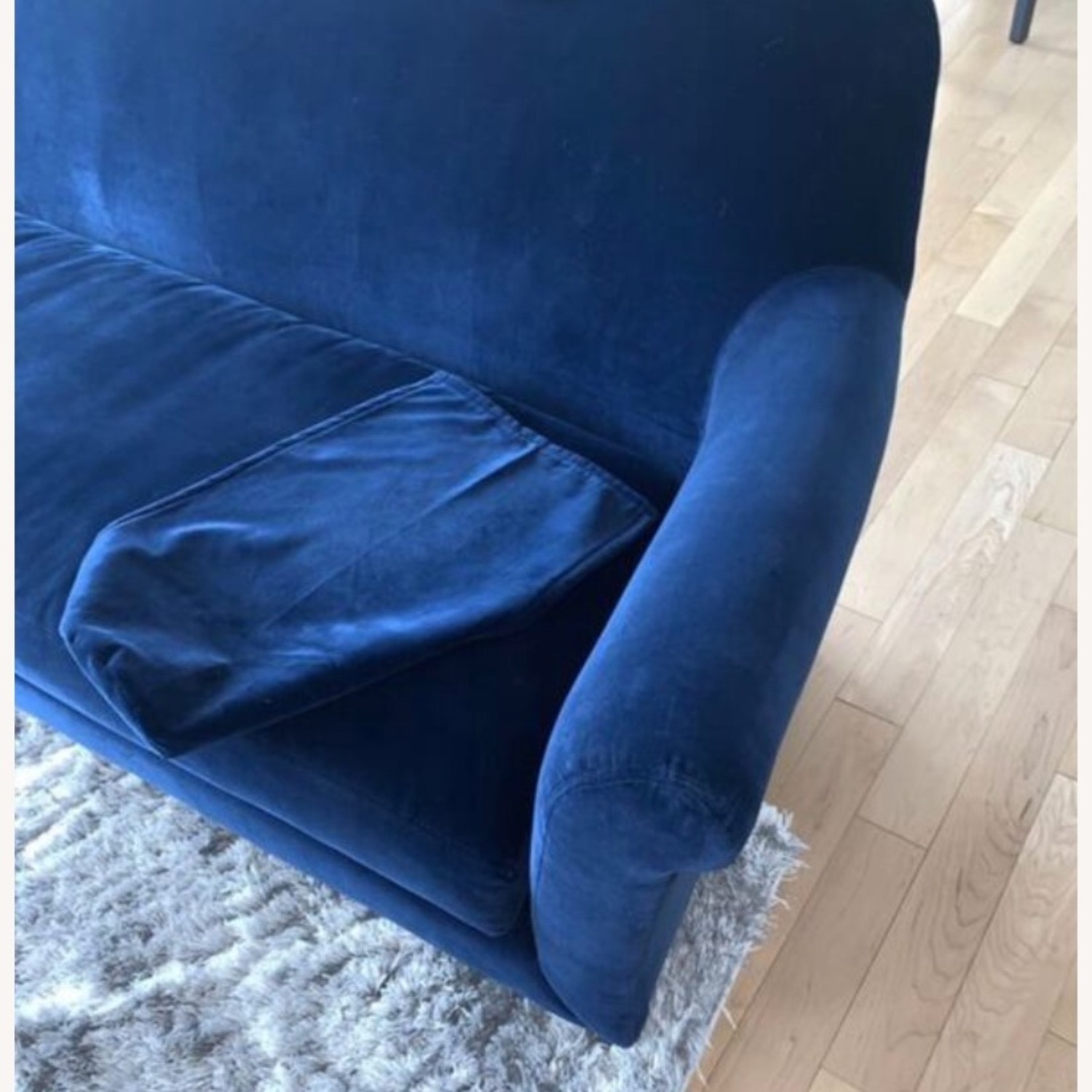 Crate & Barrel Cullen II Roll Arm Velvet Sofa - image-3