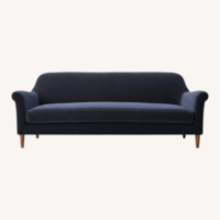Crate & Barrel Cullen II Roll Arm Velvet Sofa