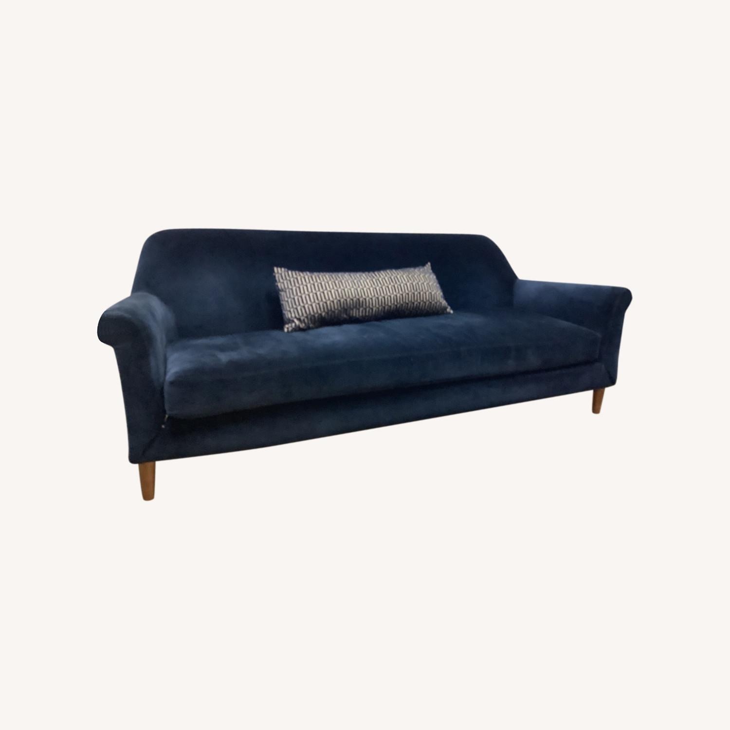 Crate & Barrel Cullen II Roll Arm Velvet Sofa - image-1