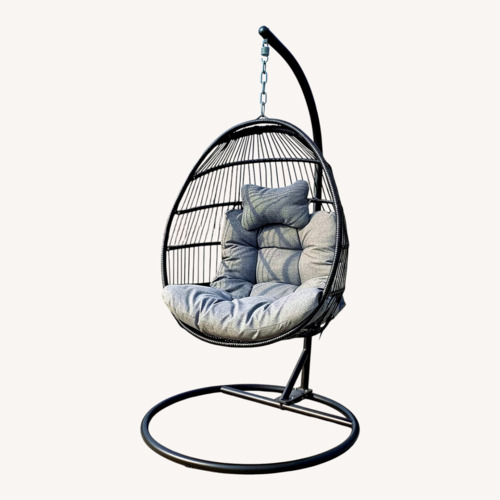 Used Amazon Black Metal Accent Chair for sale on AptDeco