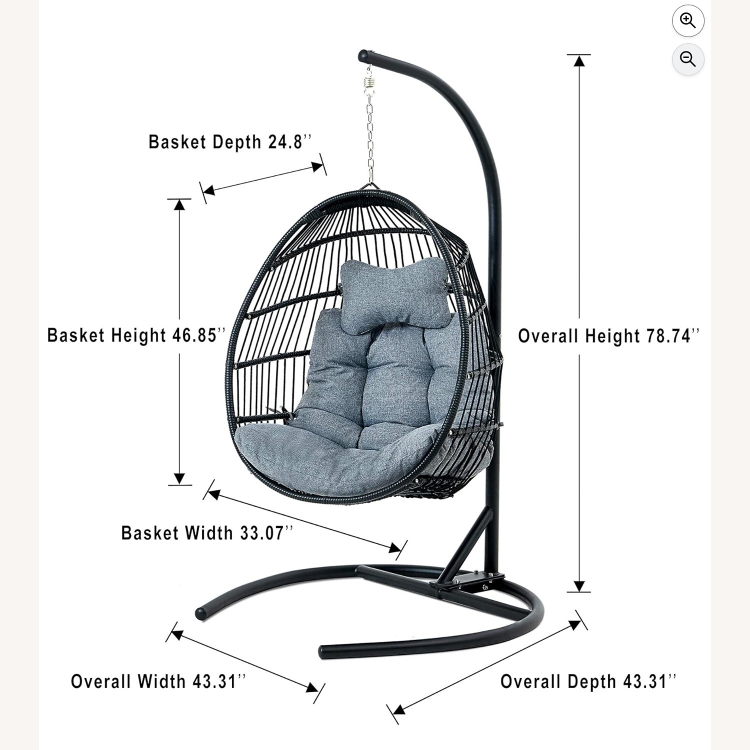 Amazon Black Metal Accent Chair - image-2