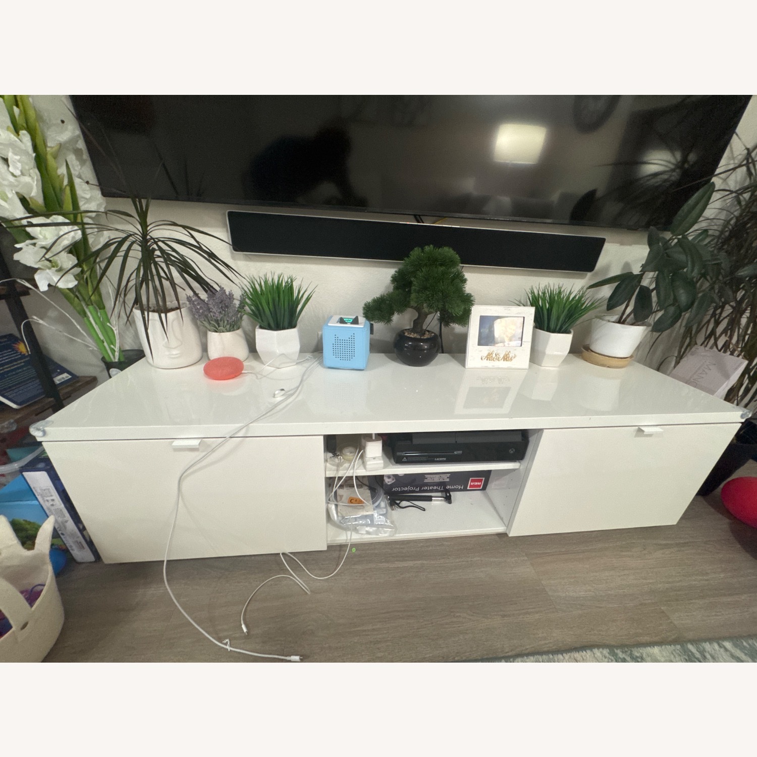 IKEA BYÅS White Wood Media Storage - image-2