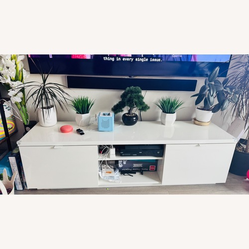 Used IKEA BYÅS White Wood Media Storage for sale on AptDeco