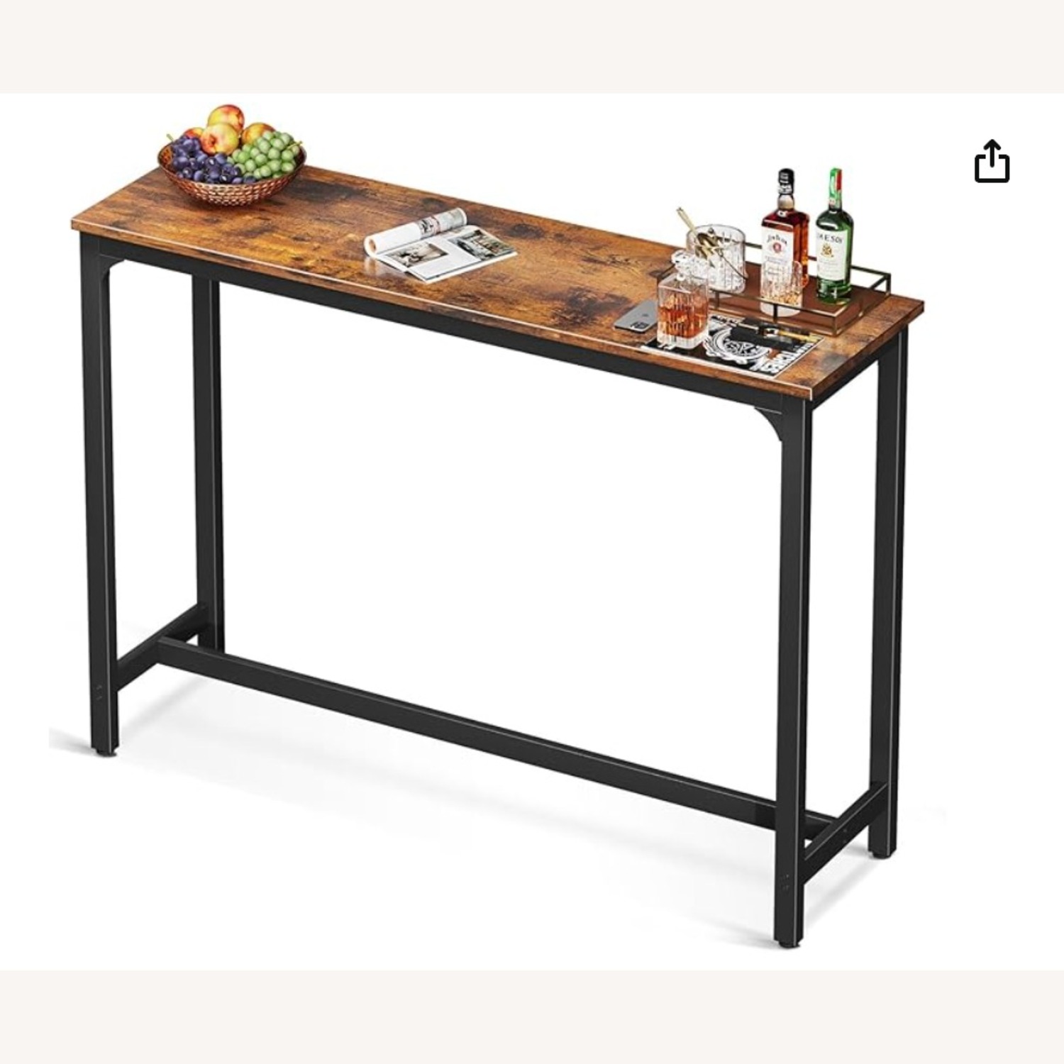 Amazon Dark Brown Bar Table  w/ Stools - image-2