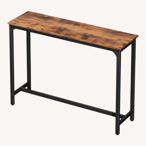 Used Amazon Dark Brown Bar Table  w/ Stools for sale on AptDeco