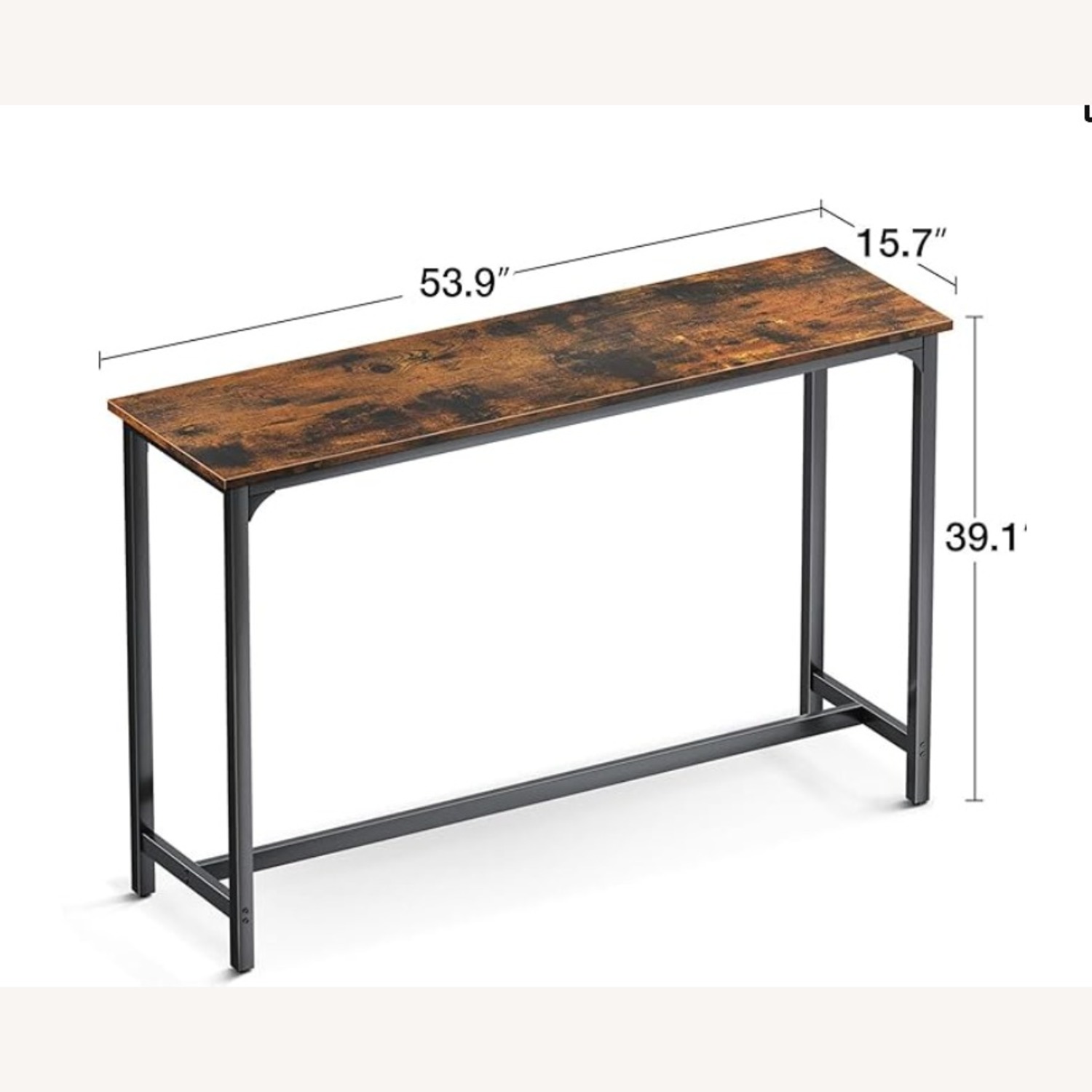 Amazon Dark Brown Bar Table  w/ Stools - image-3