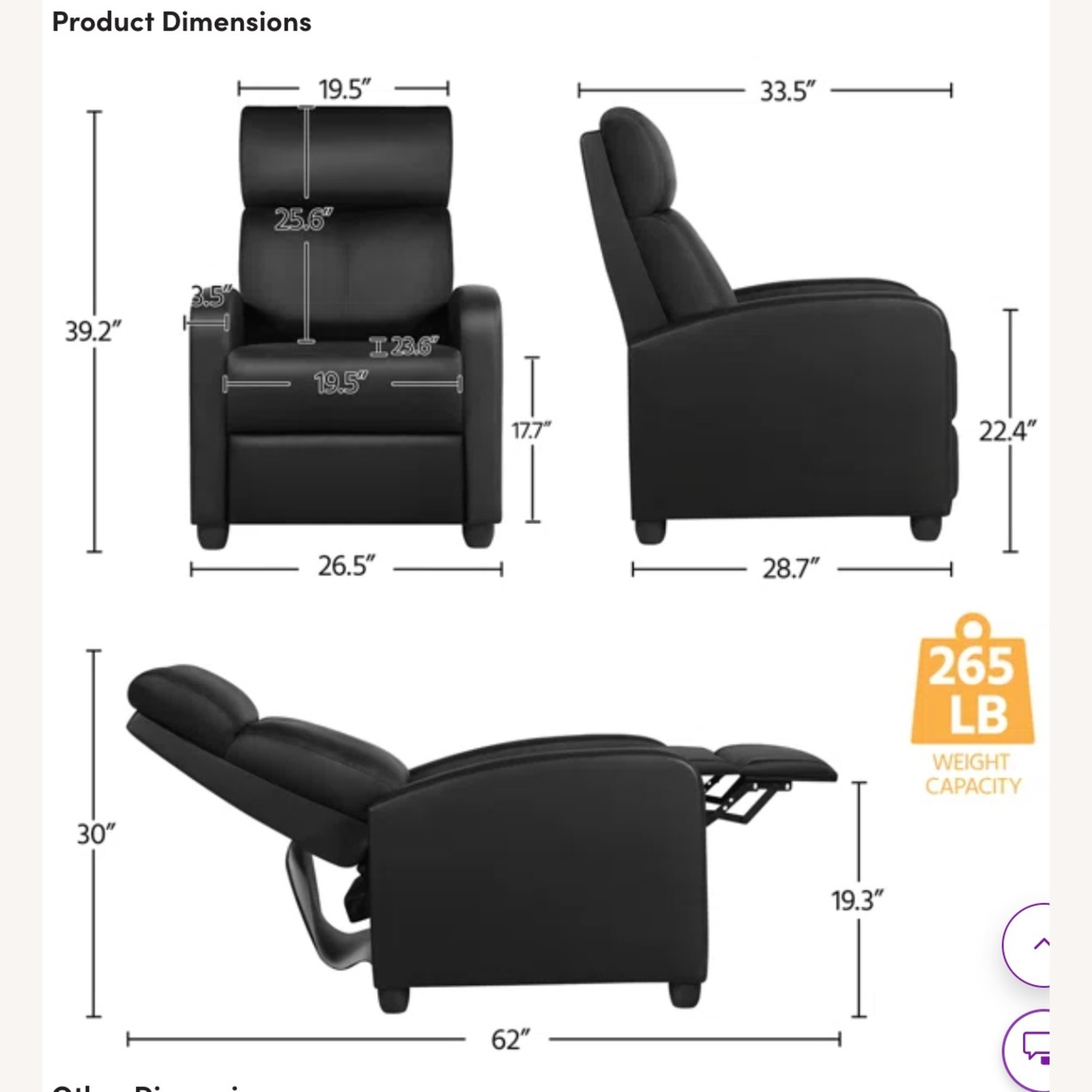 Wayfair Mcghee Recliner - image-4