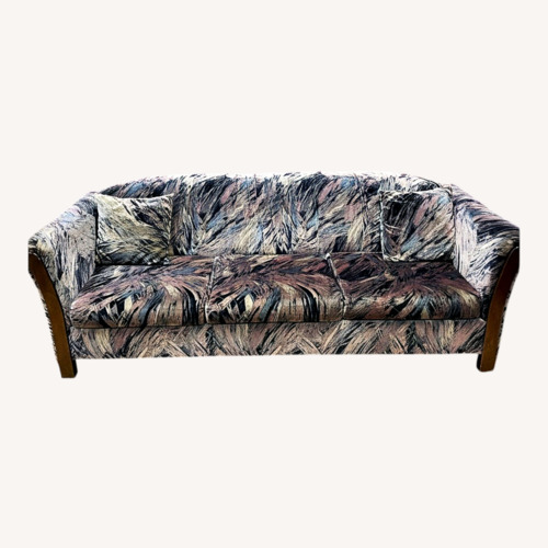 Used Vintage 80s Purple Velvet Sofa for sale on AptDeco