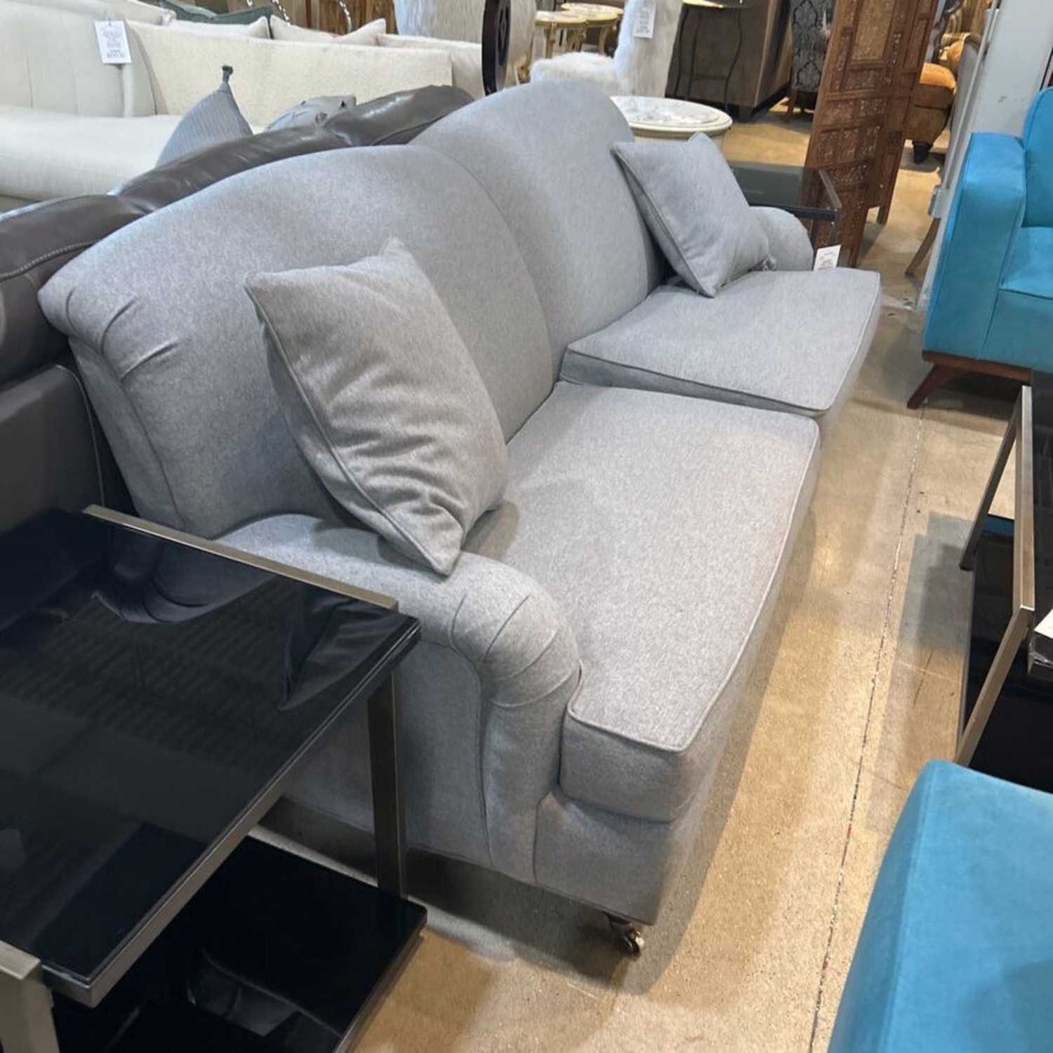 Ethan Allen Oxford English Arm Sofa - image-1