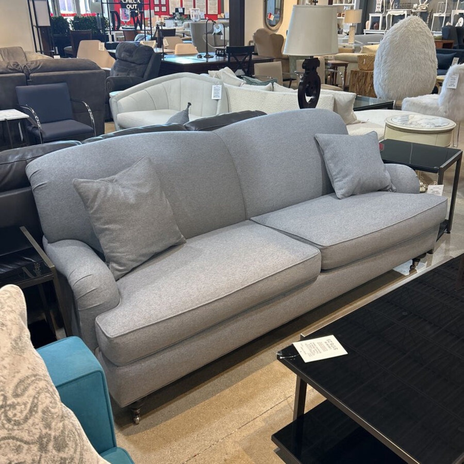 Ethan Allen Oxford English Arm Sofa - image-2