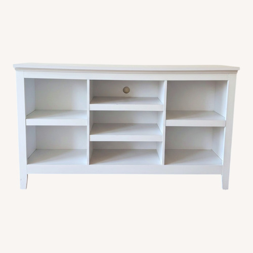 Used White Low Bookshelf for sale on AptDeco