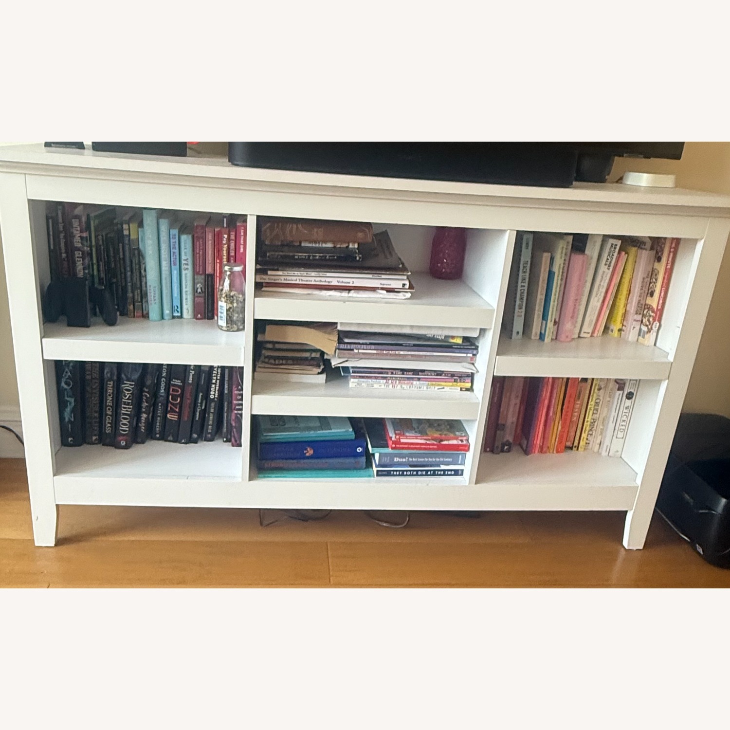 White Low Bookshelf - image-2